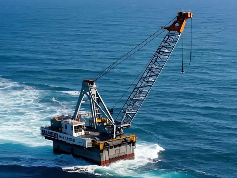 Rail Moving Crane Stiff Boom Crane with steel wire luffing