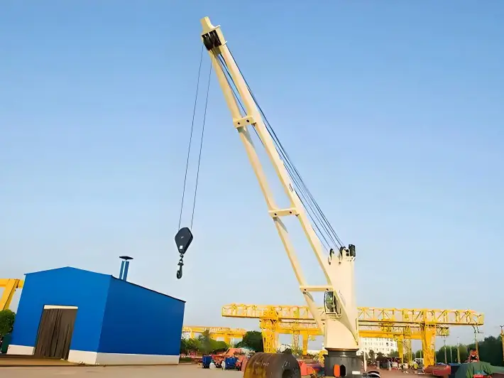 Container and Cargo Handling shipboard Crane Fixed Stiff Boom Crane with steel wire luffing