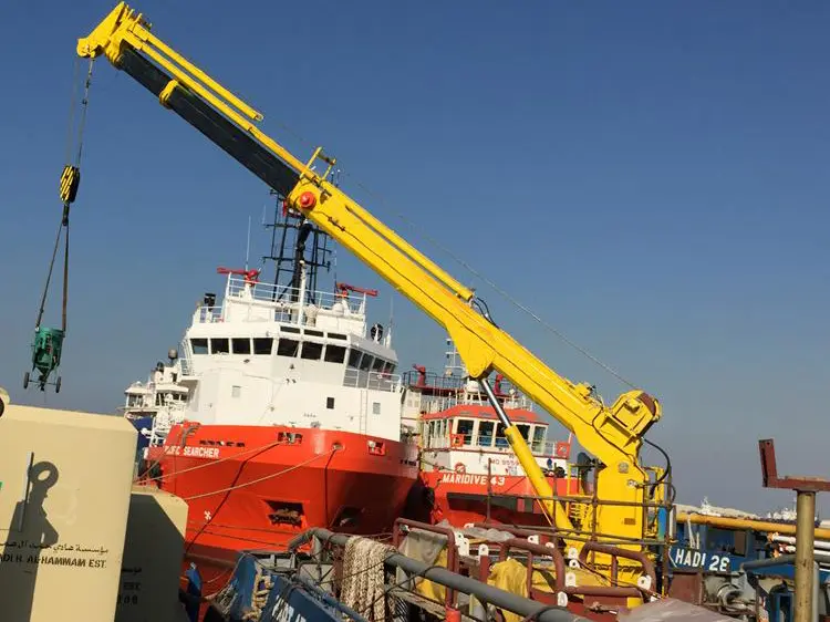 Electrical Hydraulic Crane Telescopic Boom Marine Cranes