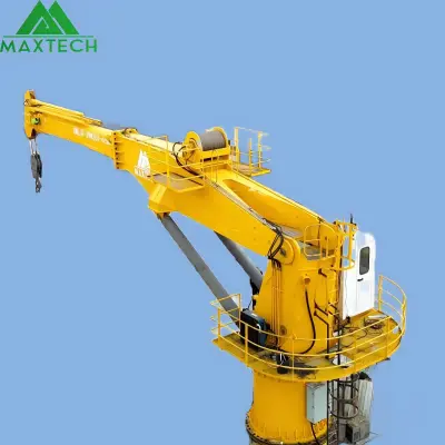 MAXTECH 3t39m Telescopic Boom Marine Crane Completed Assembly and Testing, Ready to Be Shipped to Dubai