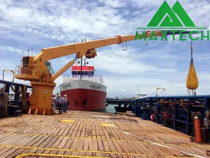 5T@20M Electrical Hydraulic Crane Telescopic Boom Marine Cranes for Marine Operations