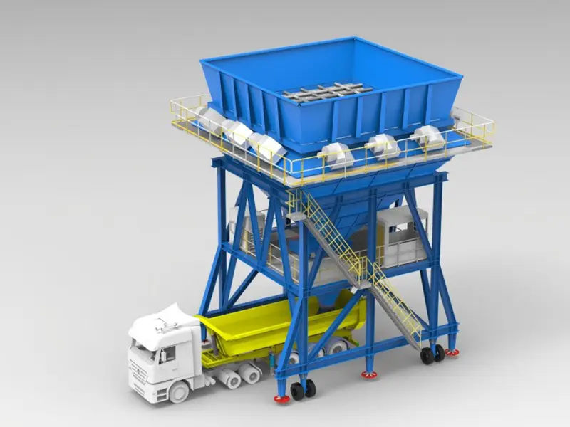 Mobile Port Hopper for Grain 99% Dust Control ECO Port Hoppers
